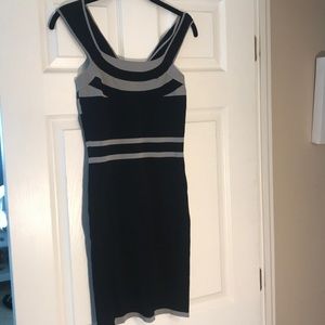 Express Black and Gray bandage dress - wore once